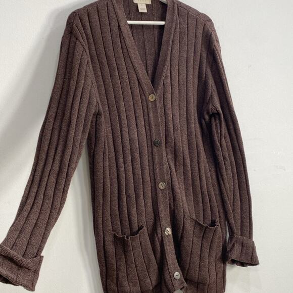 J.Jill Vintage Ribbed Cardigan Grandpa Sweater Women's Medium - Picture 6 of 11
